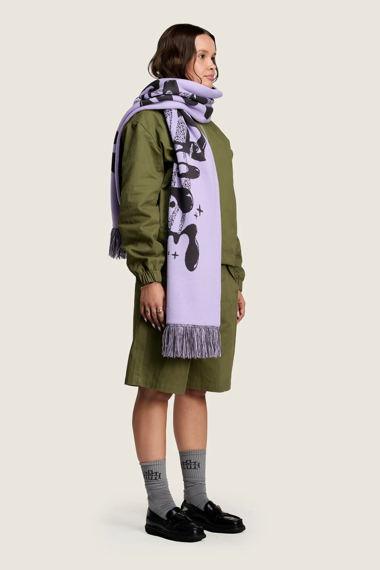A Space For Everyone Scarf - Dark Violet - Image 4