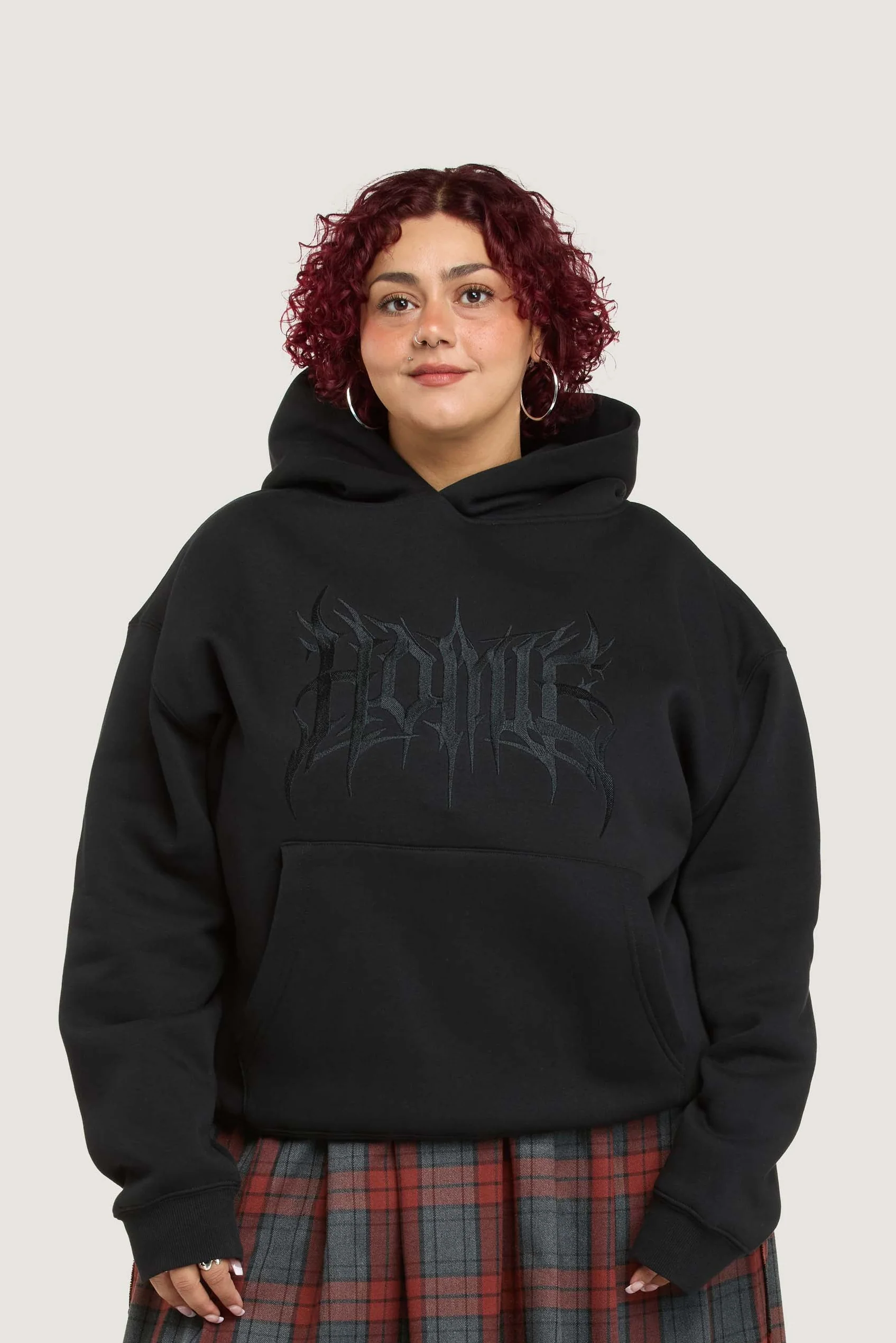 Blackout Gothic Hoodie - Black