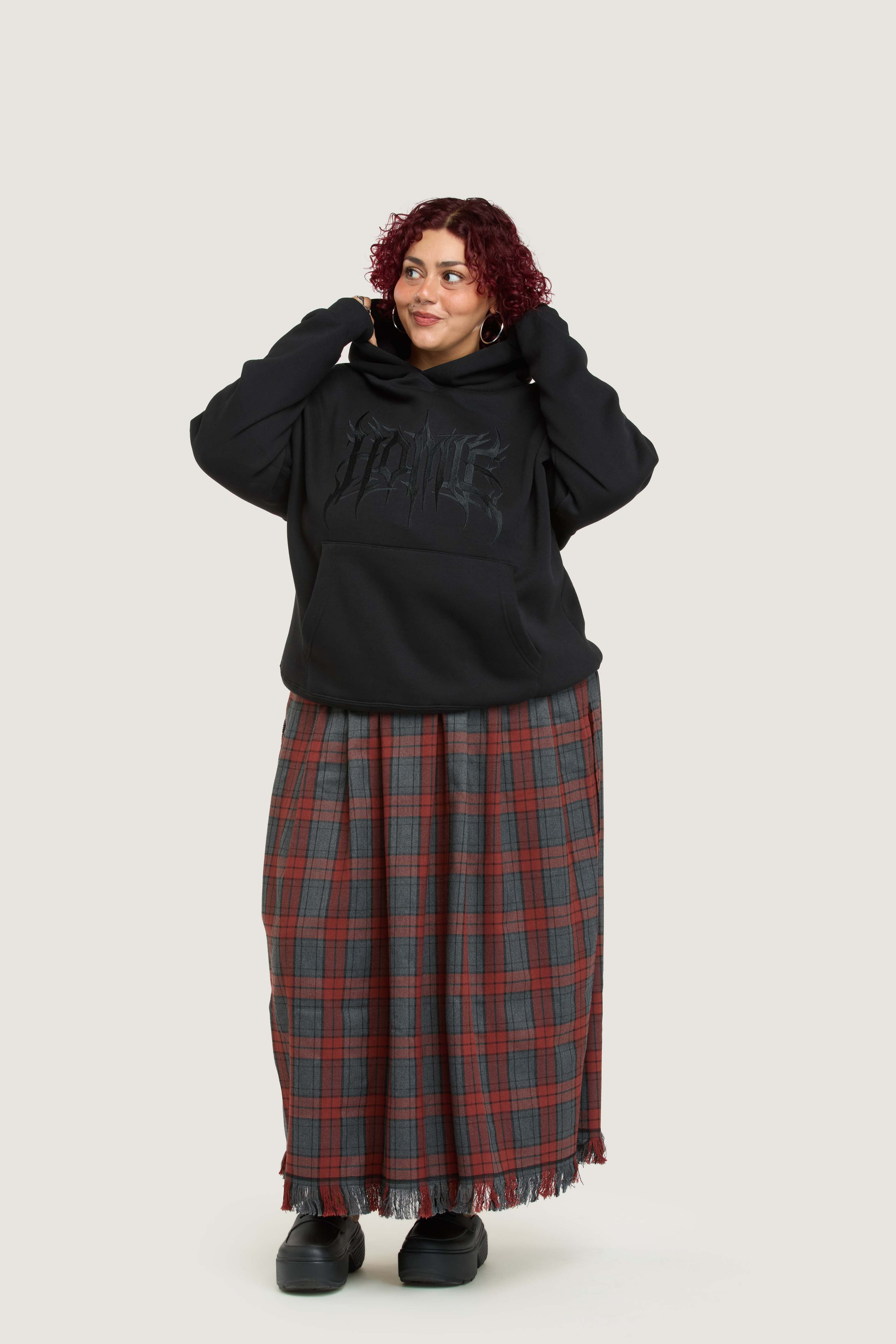 Blackout Gothic Hoodie - Black - Image 3