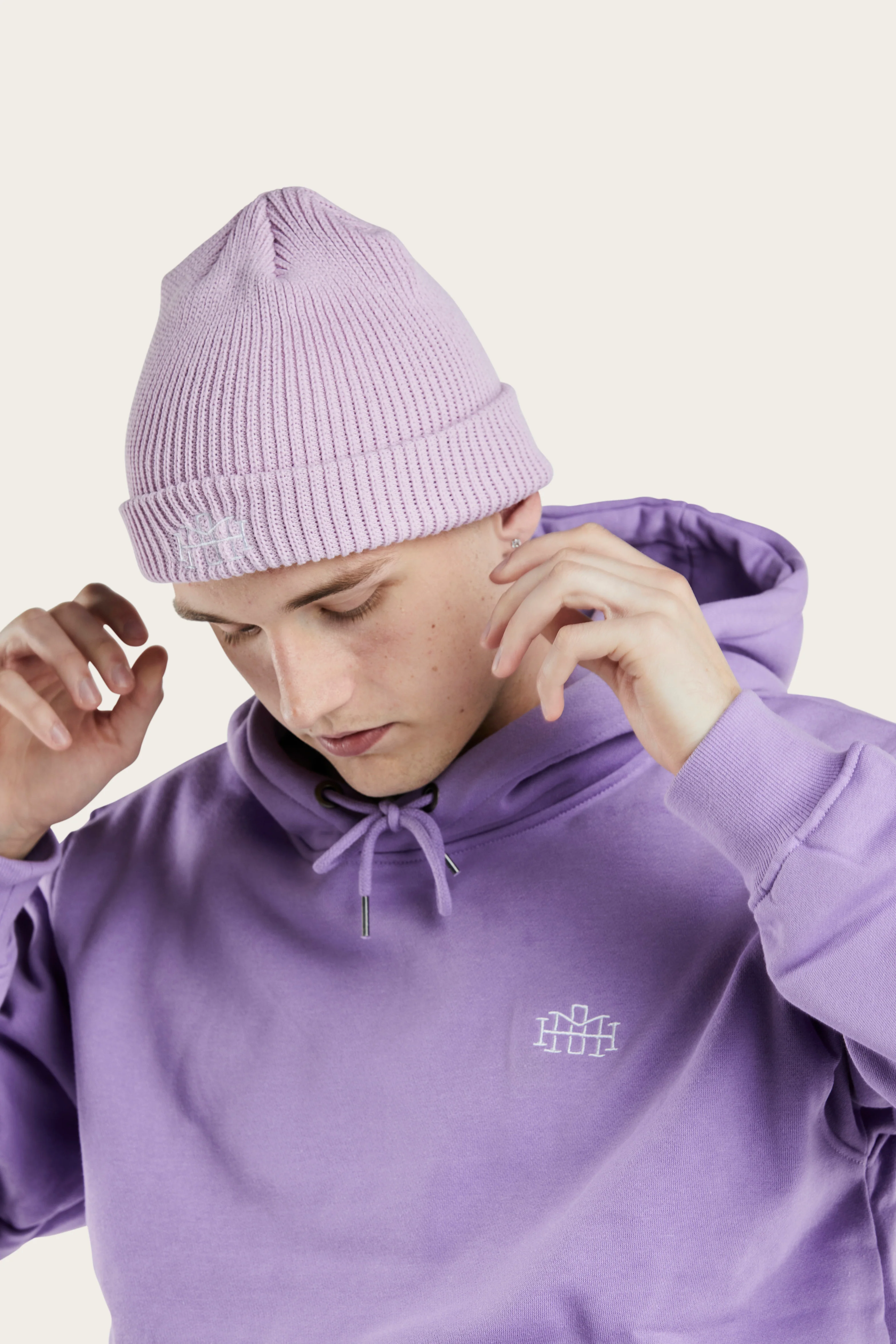Monogram Beanie - Lilac - Image 3