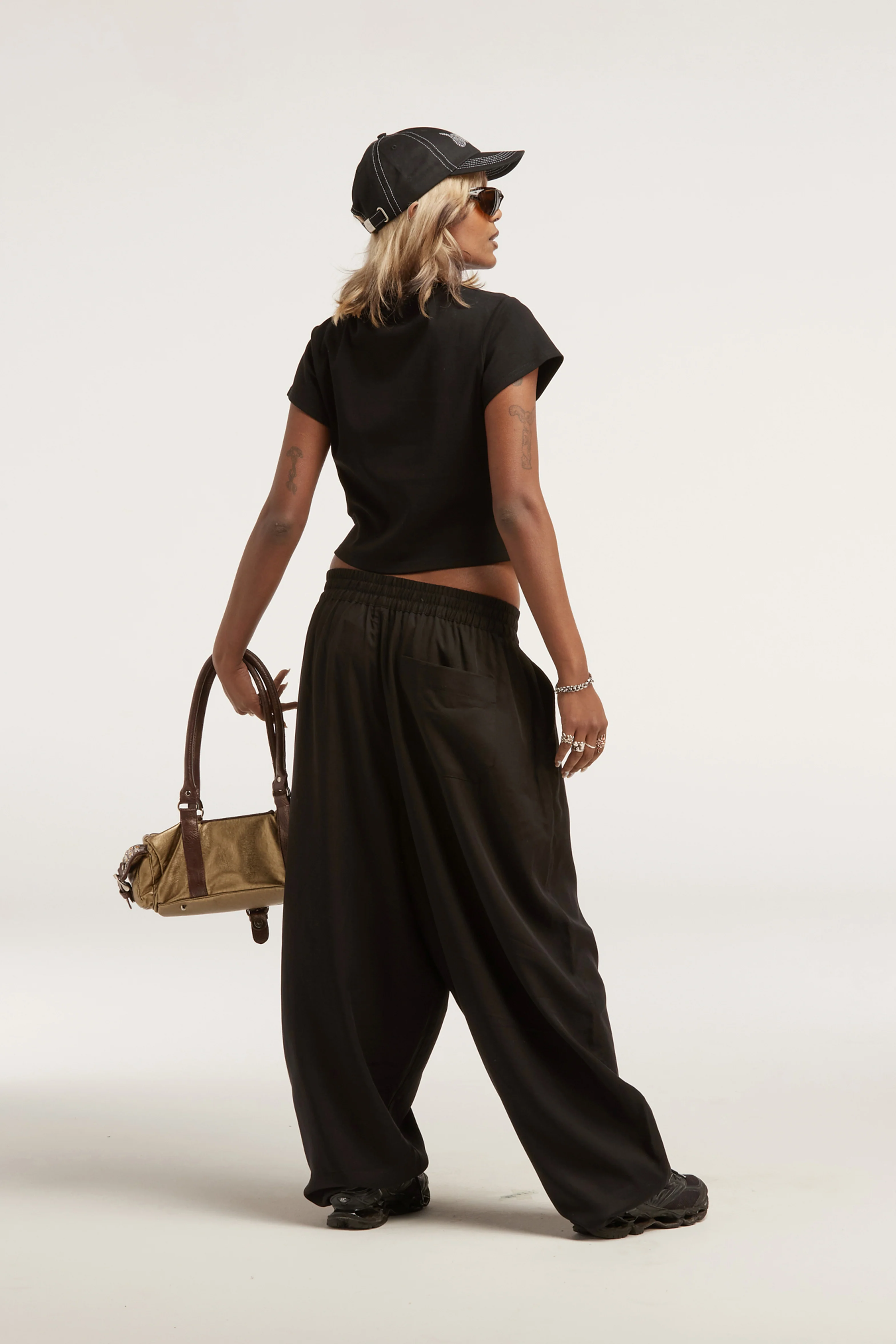 Digital Dream Wide Leg Pants - Black - Image 3