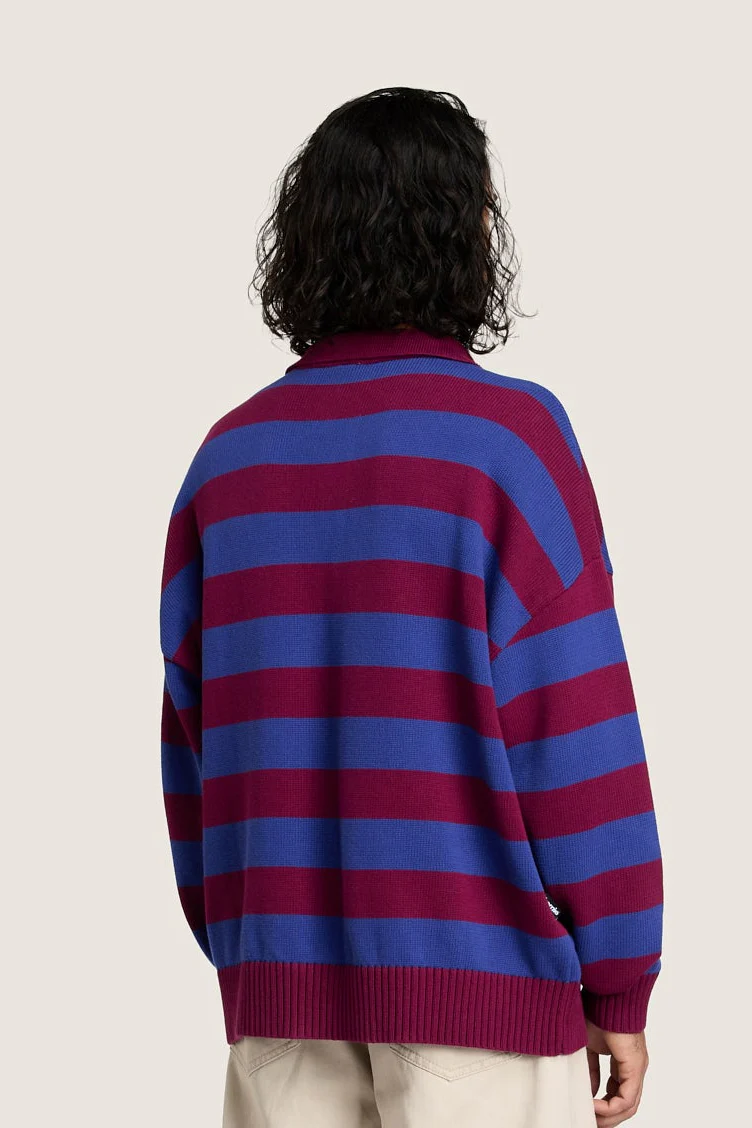 Knitted Rugby - Blue / Maroon - Image 3