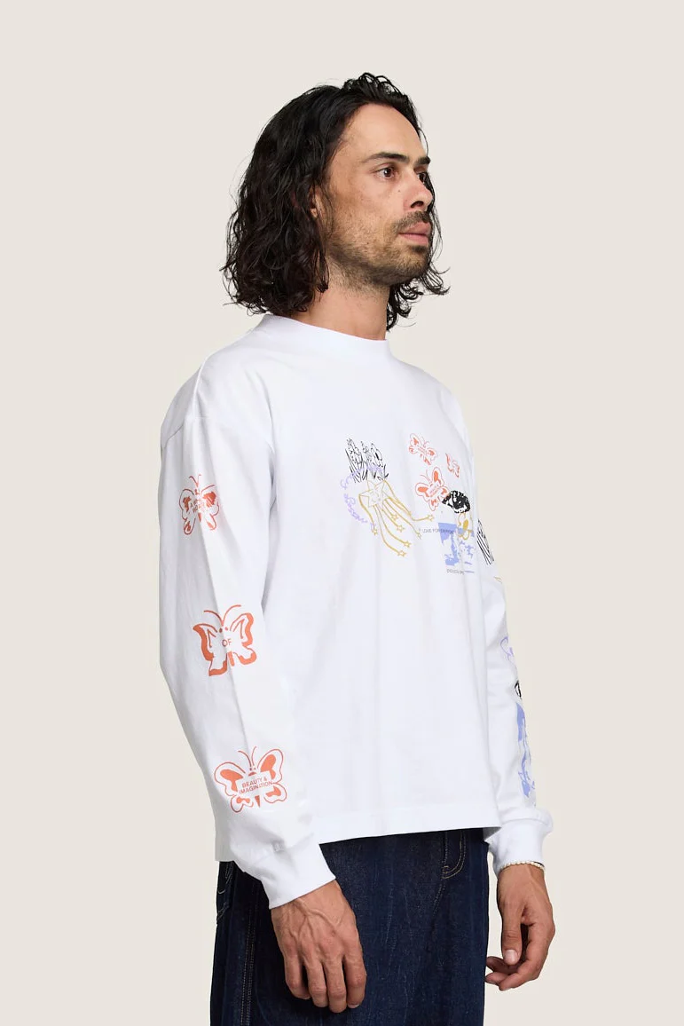 Message LS Tee - White - Image 4