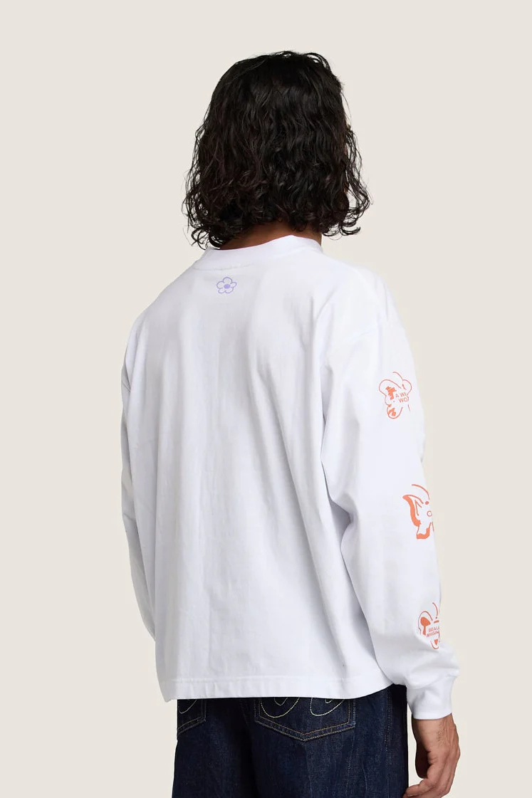 Message LS Tee - White - Image 5